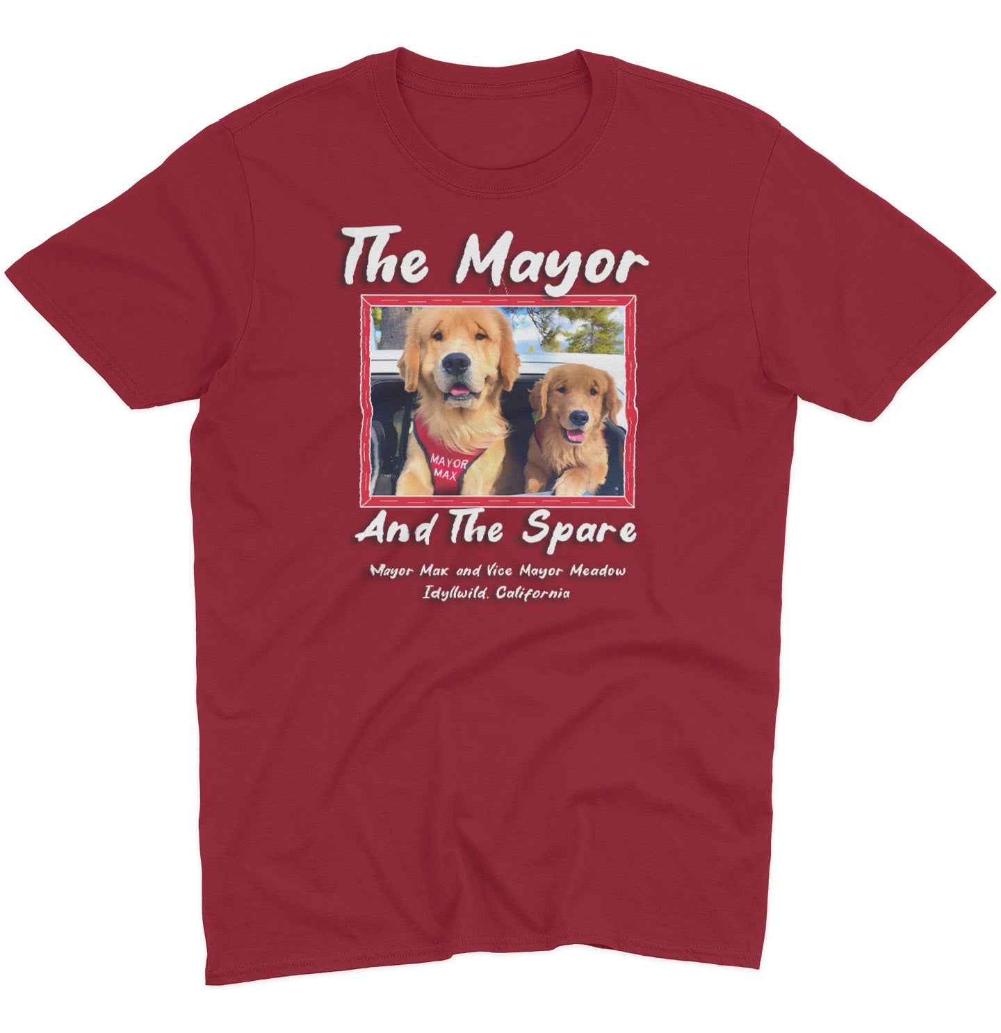 The Mayor and the Spare - Adult Unisex T-Shirt - Dark Grey - 3X-Large - Garnet