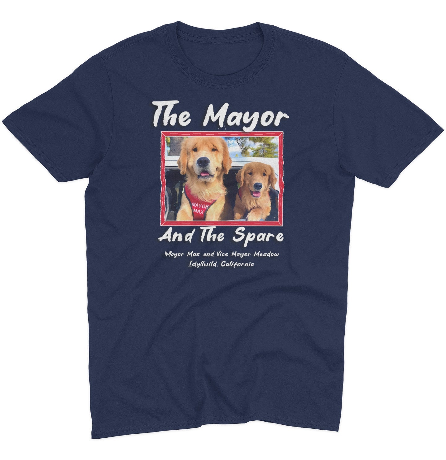The Mayor and the Spare - Adult Unisex T-Shirt - Dark Grey - 4X-Large - Navy