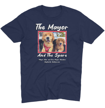 The Mayor and the Spare - Adult Unisex T-Shirt - Dark Grey - 4X-Large - Navy