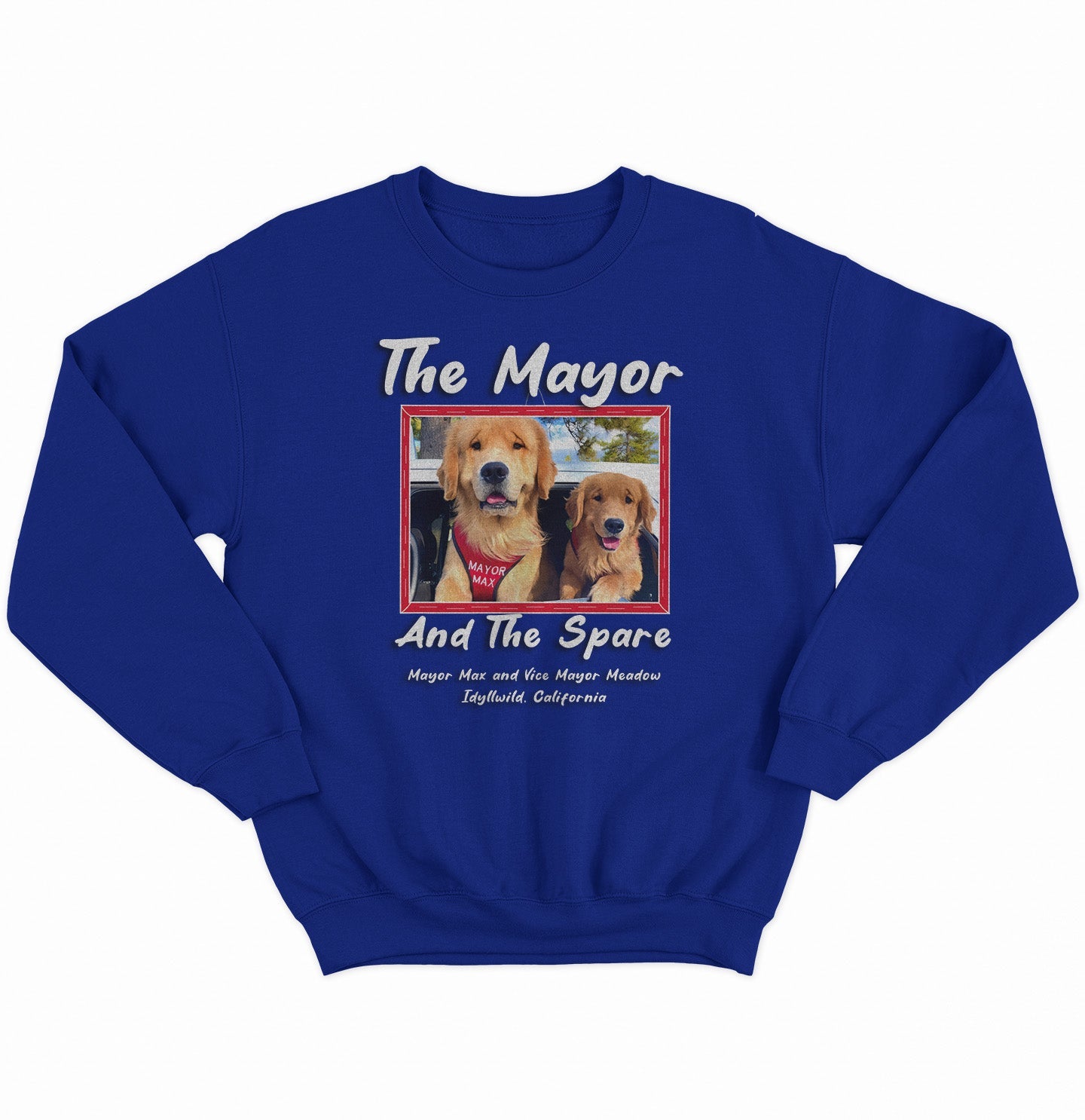 The Mayor and the Spare - Adult Unisex Crewneck Sweatshirt - Black - 2X-Large - Royal