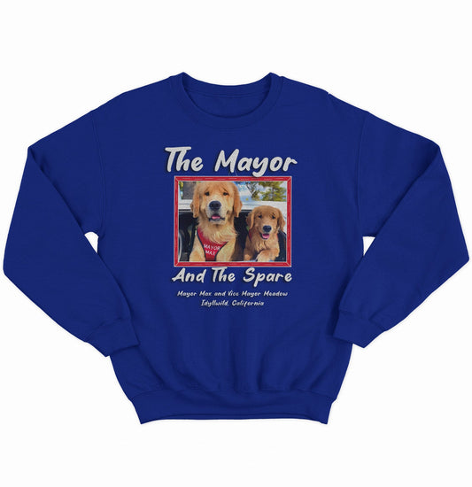 The Mayor and the Spare - Adult Unisex Crewneck Sweatshirt - Black - 2X-Large - Royal