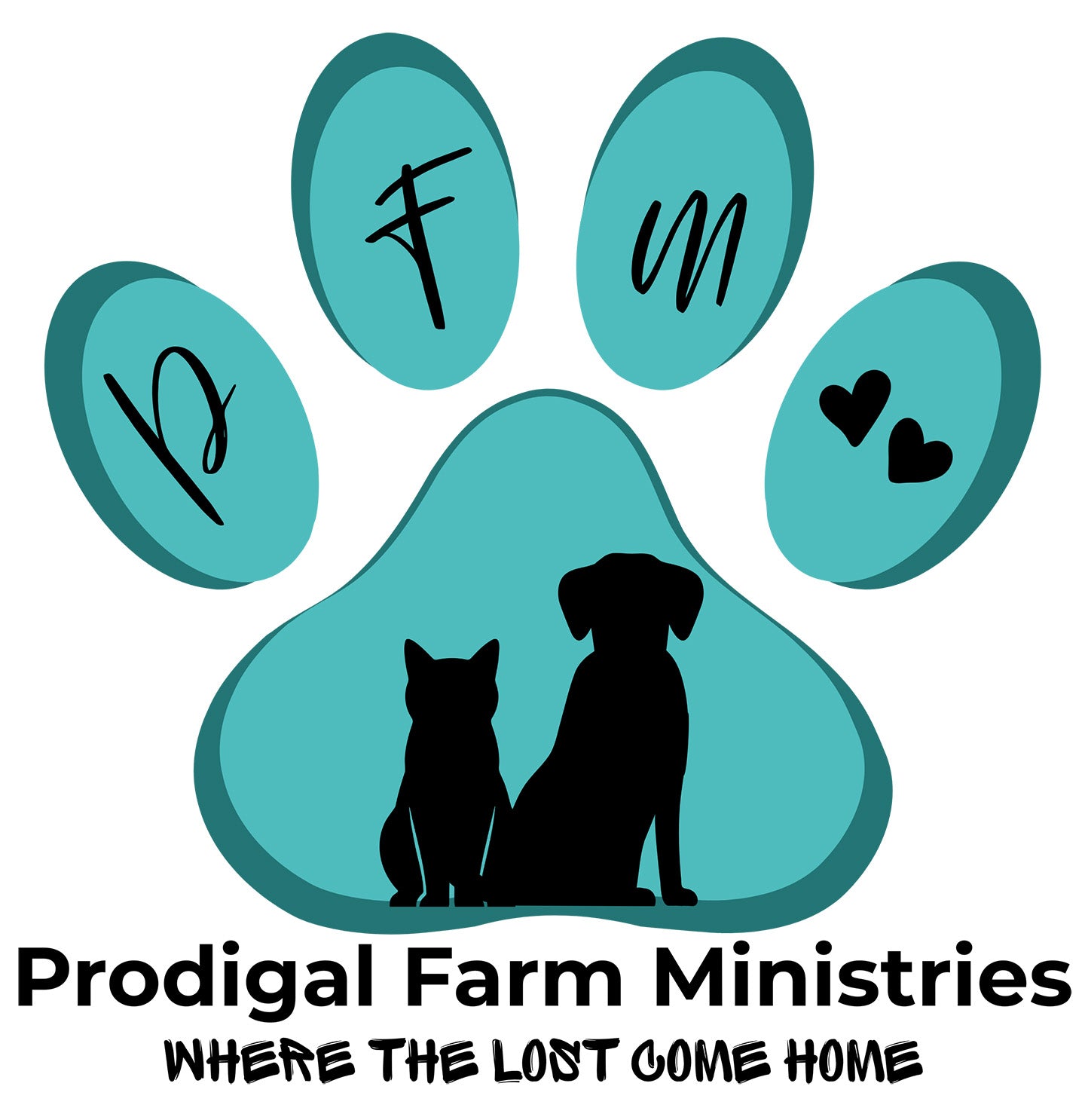 PFM Dog and Cat Logo - Adult Unisex T-Shirt - Grey - Medium - Graphic