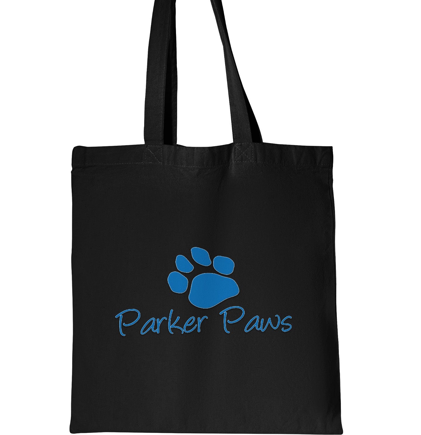 Parker Paws Blue Paw Print Logo - Cotton Canvas Tote