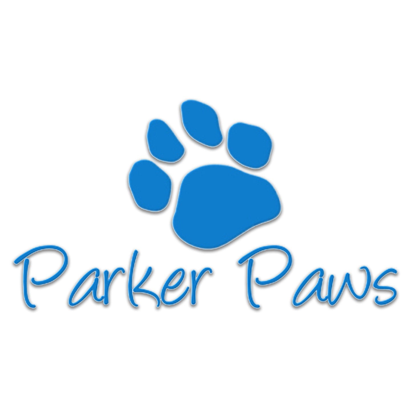 Parker Paws Blue Paw Print Logo - Women's Tri-Blend Racerback Tank