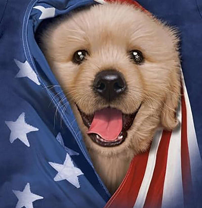 Patriotic Golden Pup - Baby Onesie