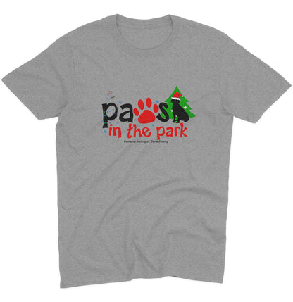 Paws in the Park 2025 - Adult Unisex T-Shirt - Grey - Large - Specs