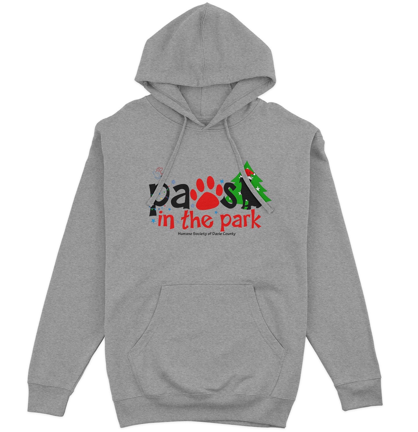 Paws in the Park 2025 - Adult Unisex Hoodie Sweatshirt - Grey - Large - Specs