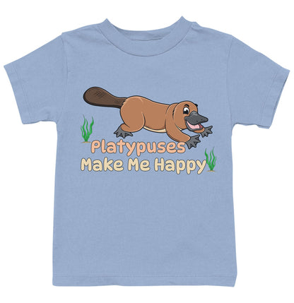 Platypus Toon Make Me Happy - Kids' Unisex T-Shirt - Light Blue