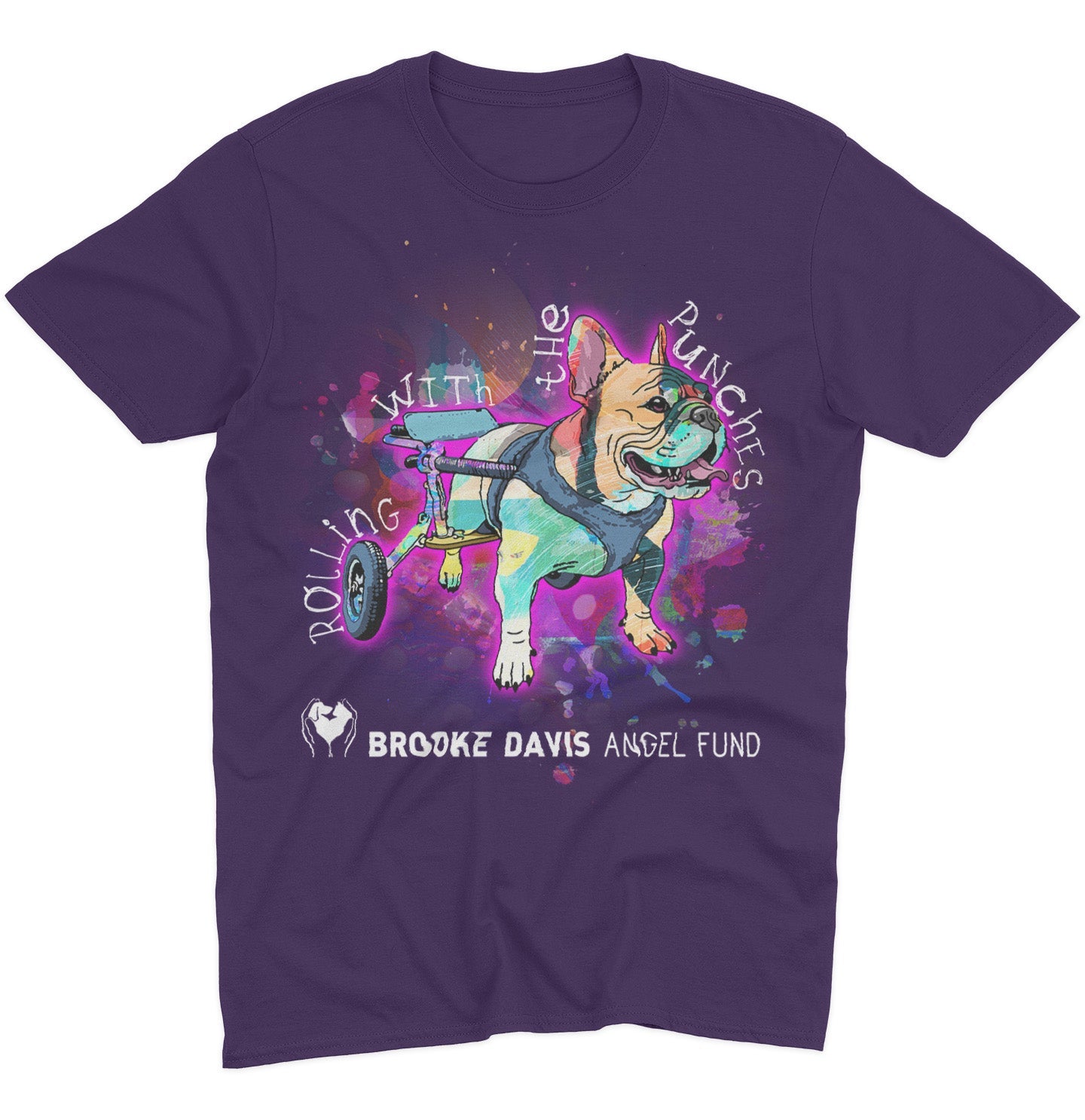 Rolling With The Punches - Adult Unisex T-Shirt - Team Purple - Large - Specs