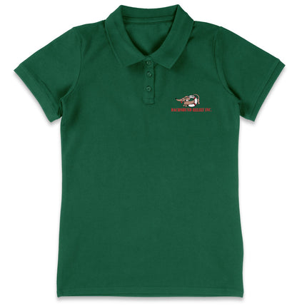 So Cal Dachshund Relief LC Logo - Women's Micro-Mesh Polo - Light Blue - 2X-Large - Forest Green
