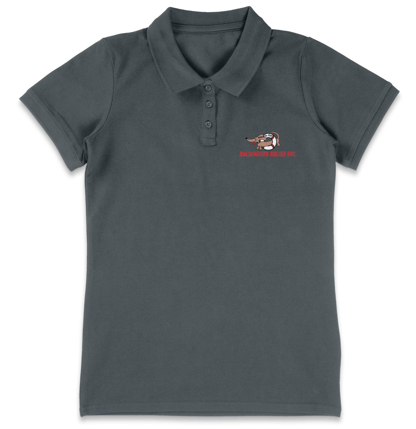 So Cal Dachshund Relief LC Logo - Women's Micro-Mesh Polo - Light Blue - 3X-Large - Charcoal
