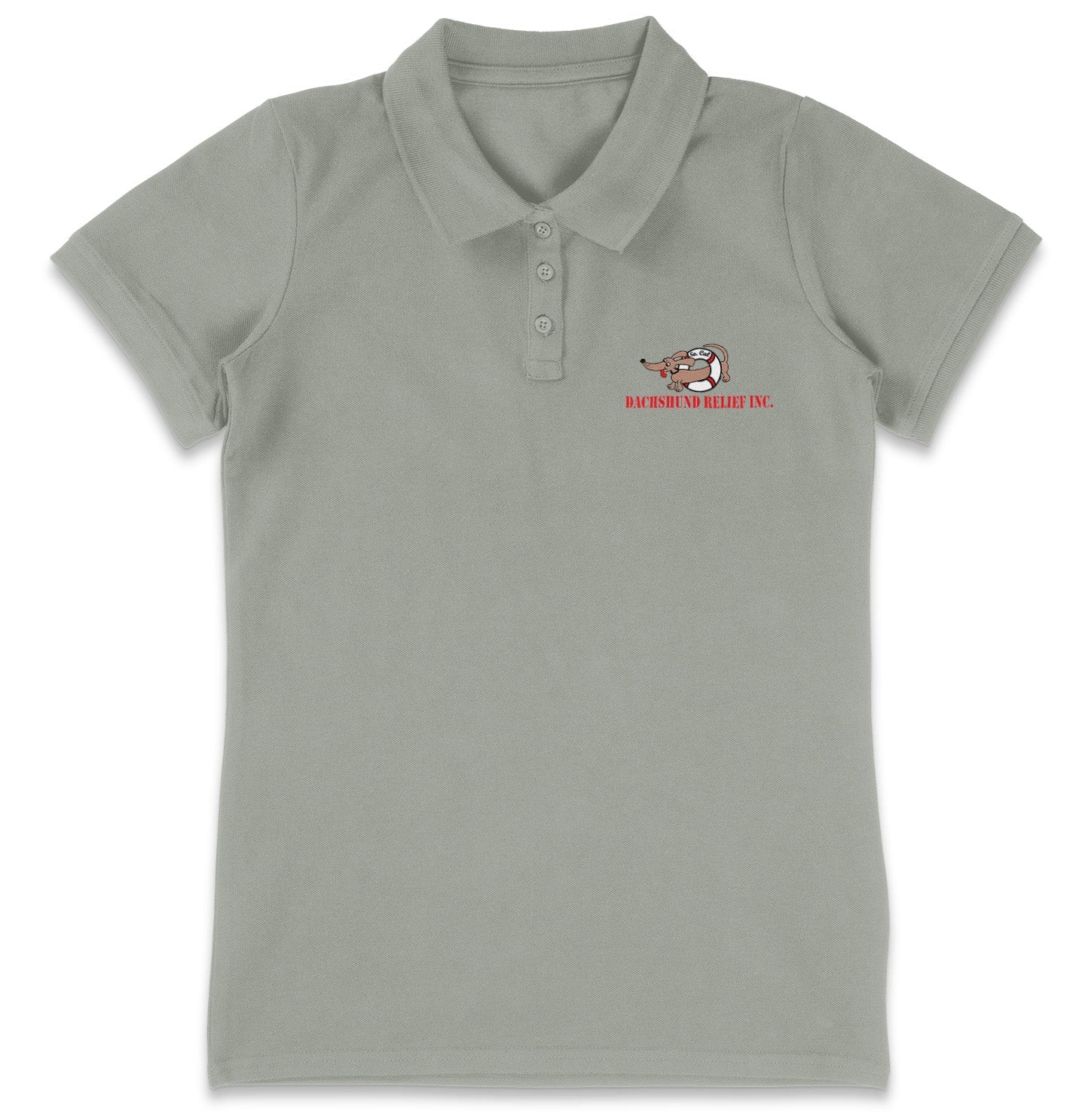 So Cal Dachshund Relief LC Logo - Women's Micro-Mesh Polo - Black - Small - Grey
