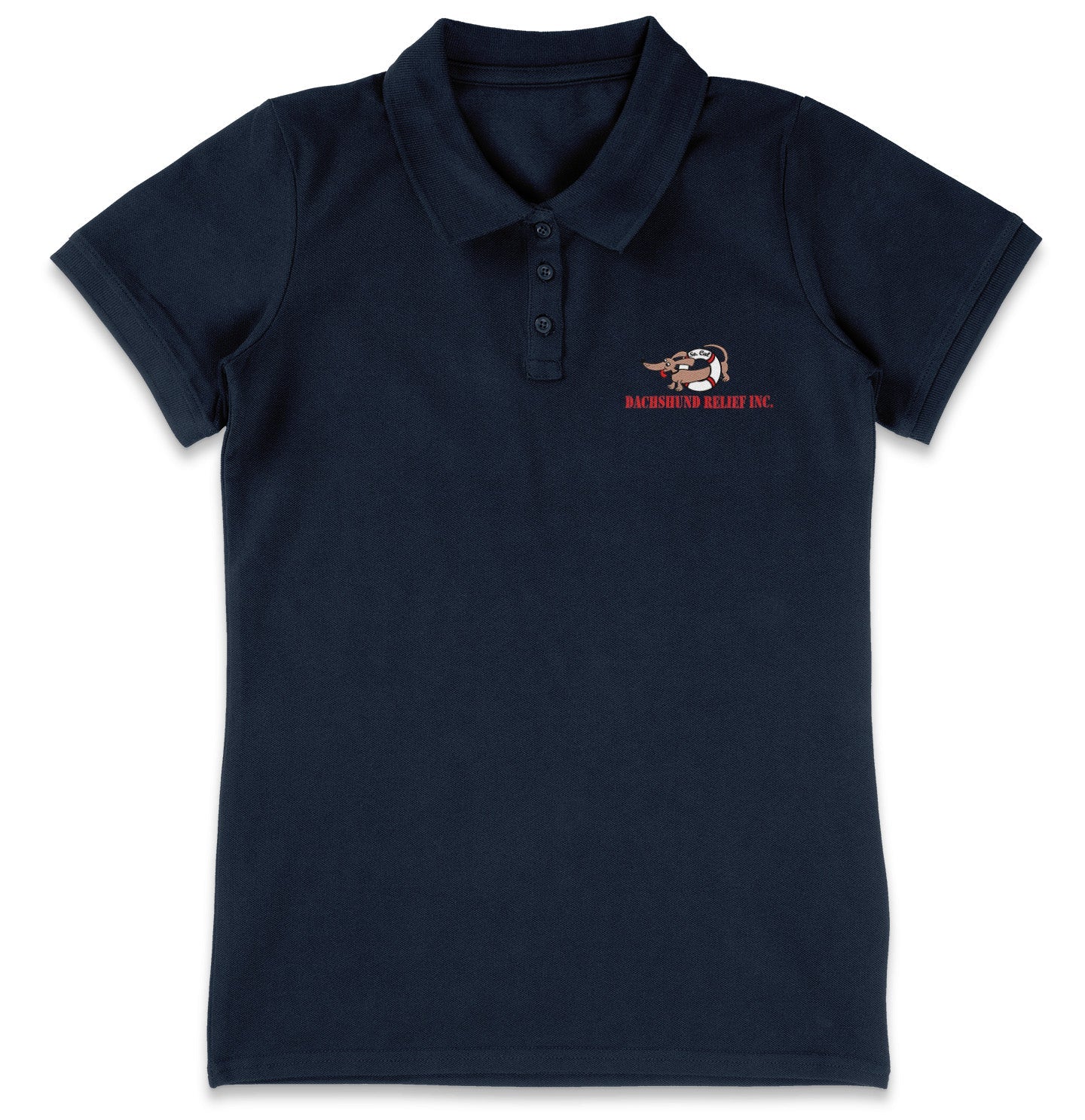 So Cal Dachshund Relief LC Logo - Women's Micro-Mesh Polo - Black - Medium - Navy