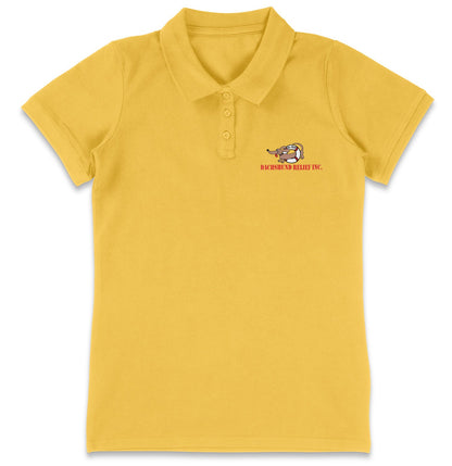 So Cal Dachshund Relief LC Logo - Women's Micro-Mesh Polo - Black - Large - Yellow