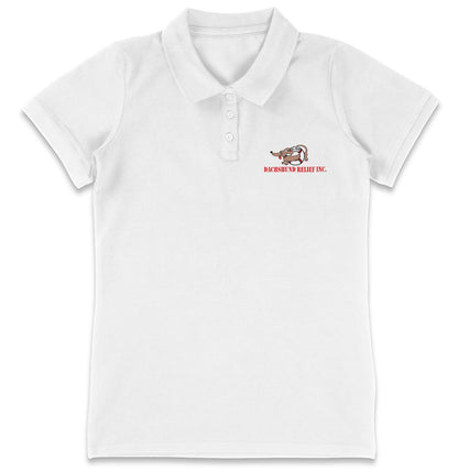 So Cal Dachshund Relief LC Logo - Women's Micro-Mesh Polo - Black - X-Large - White