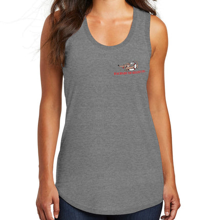 So Cal Dachshund Relief Left Chest Logo - Women's Tri-Blend Racerback Tank