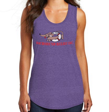 So Cal Dachshund Relief Logo - Women's Tri-Blend Racerback Tank