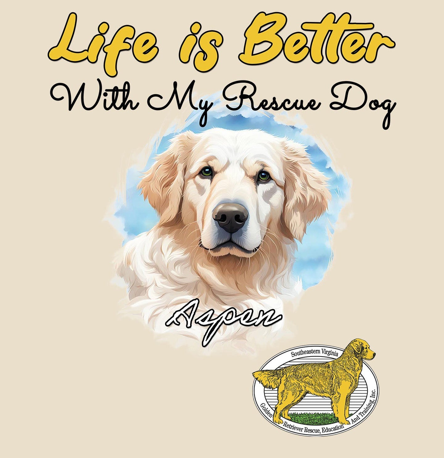 Life is Better With My SEVA GRREAT Rescue Pet - Personalized Custom Cotton Canvas Tote
