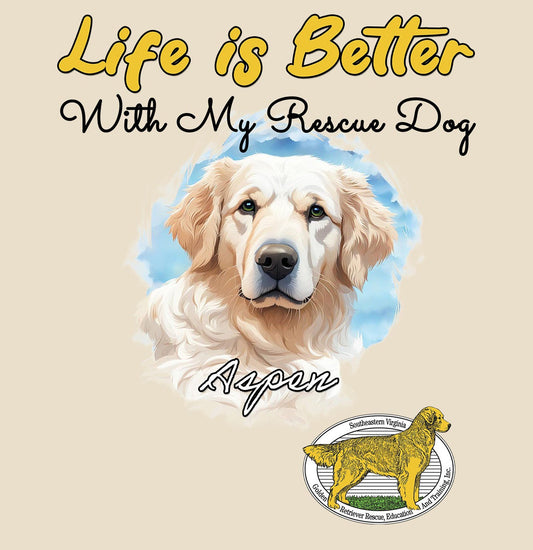Life is Better With My SEVA GRREAT Rescue Pet - Personalized Custom Cotton Canvas Tote