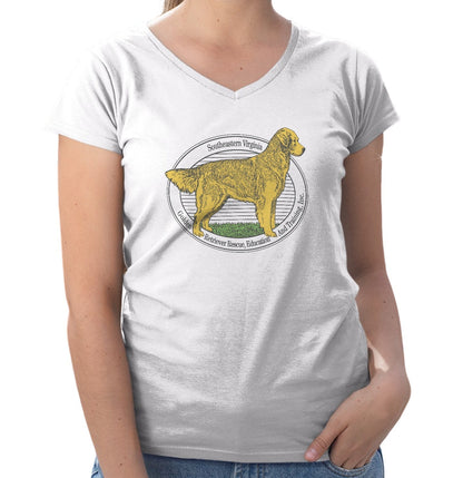 SEVA GREEAT Logo - Women's V-Neck T-Shirt