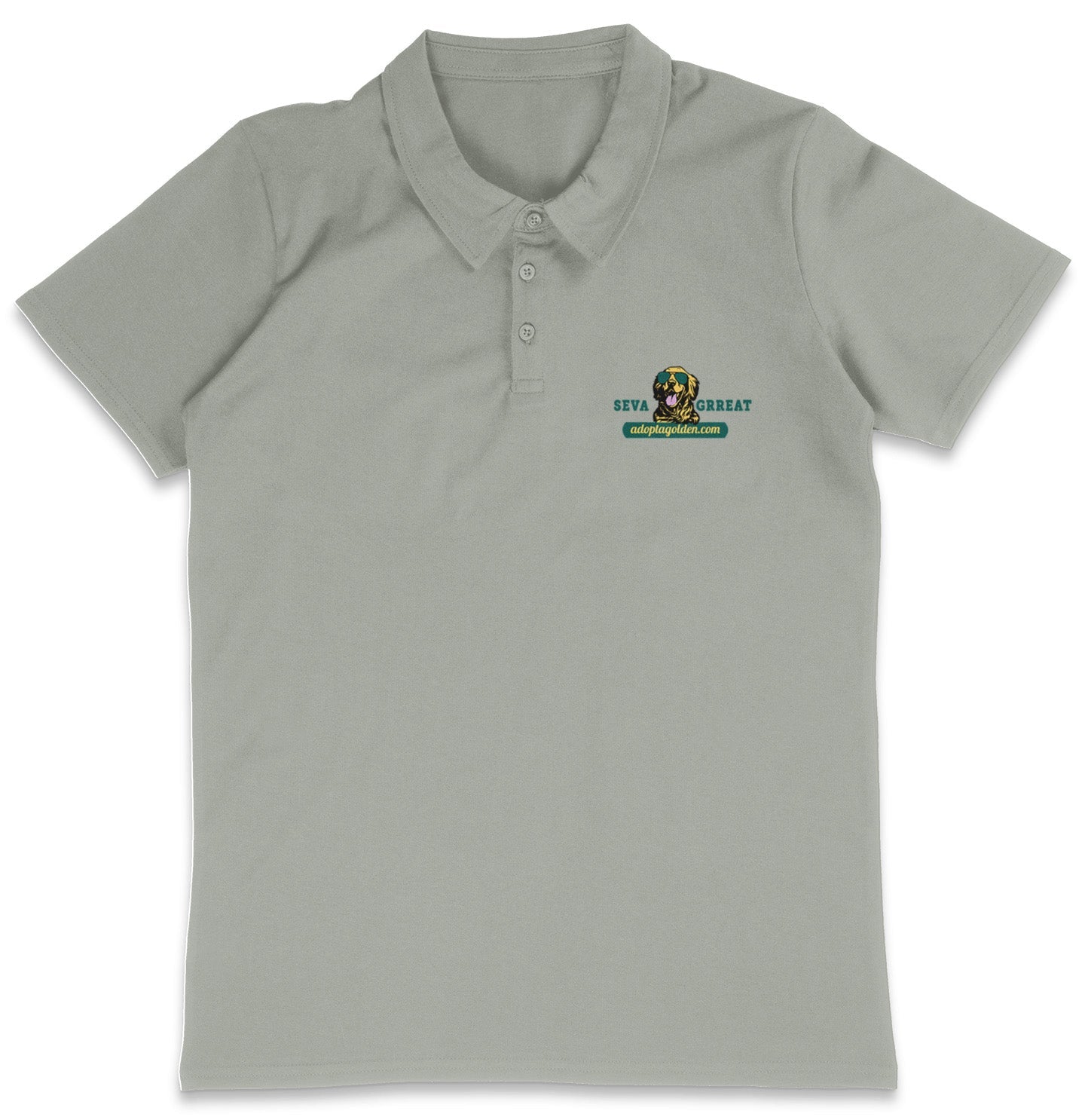 SEVA GRREAT Cool Dog LC Logo - Adult Micro-Mesh Polo - Light Blue - X-Large - Sizes
