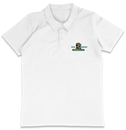 SEVA GRREAT Cool Dog LC Logo - Adult Micro-Mesh Polo - Light Blue - 3X-Large - White