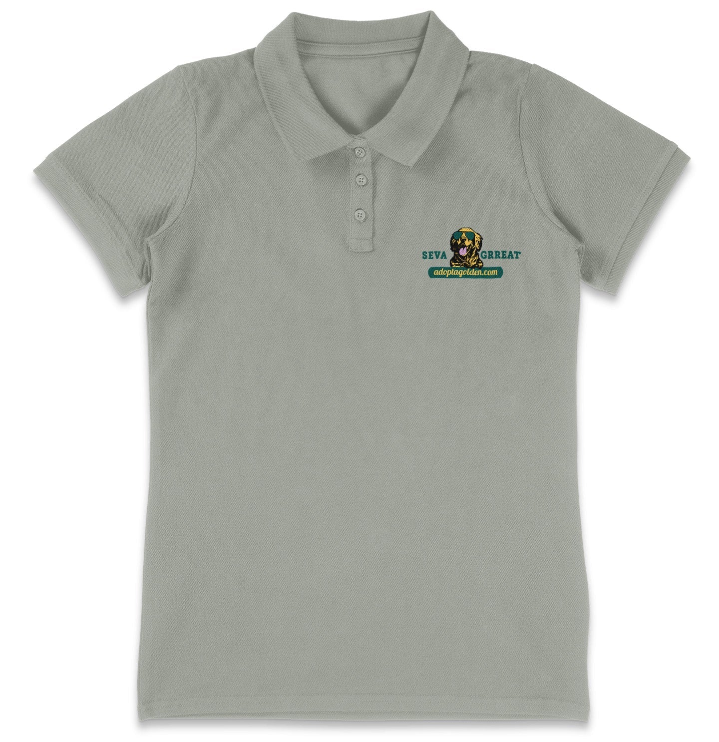 SEVA GRREAT Cool Dog LC Logo - Women's Micro-Mesh Polo - Light Blue - 2X-Large - Yellow