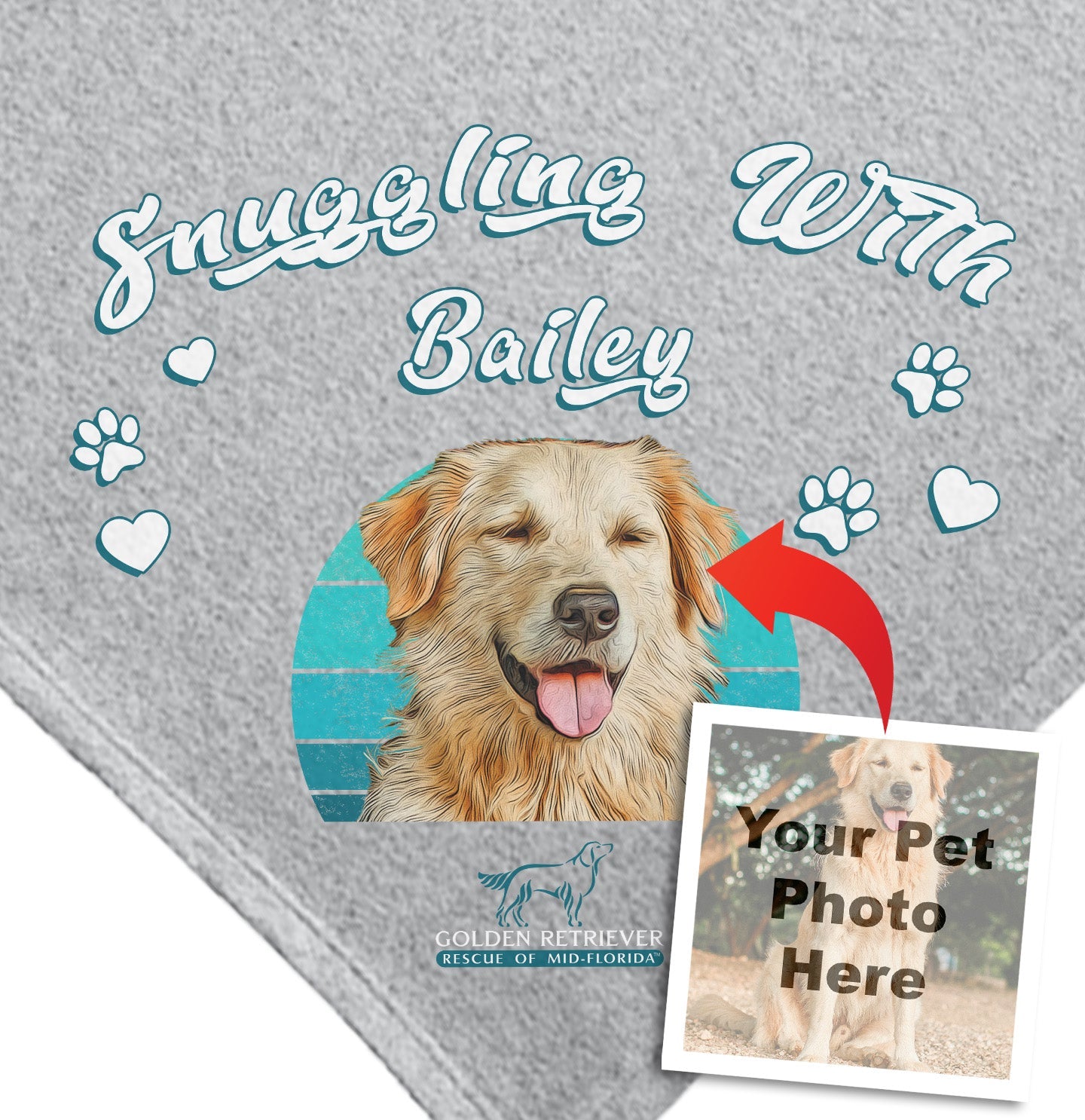 Snuggling With My Pet - Personalized Custom Fleece Sweatshirt Blanket