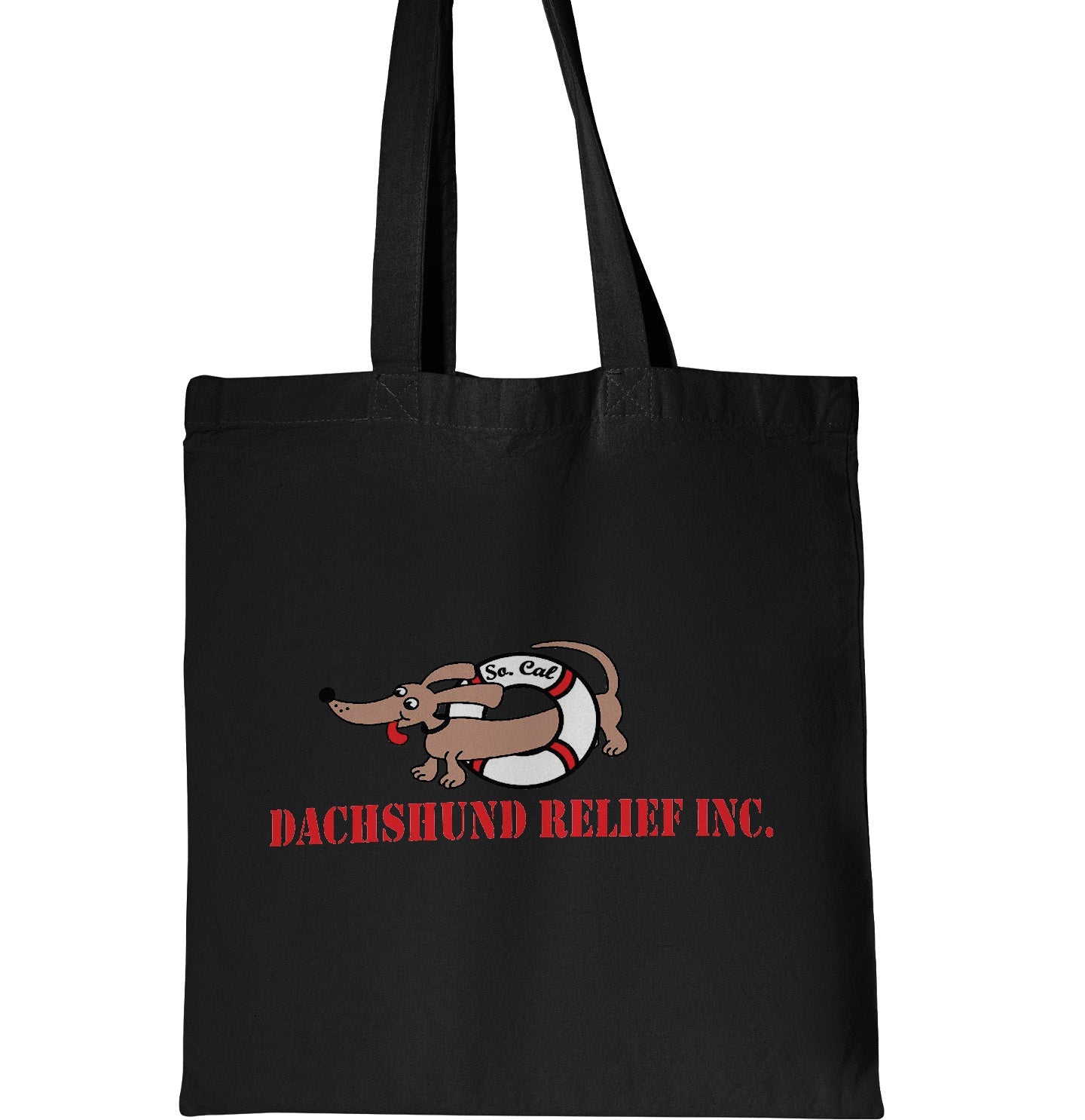 So Cal Dachshund Relief Logo - Cotton Canvas Tote