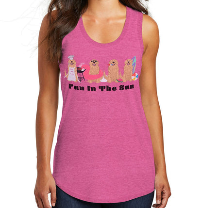 Summer Golden Line Up - Women's Tri-Blend Racerback Tank