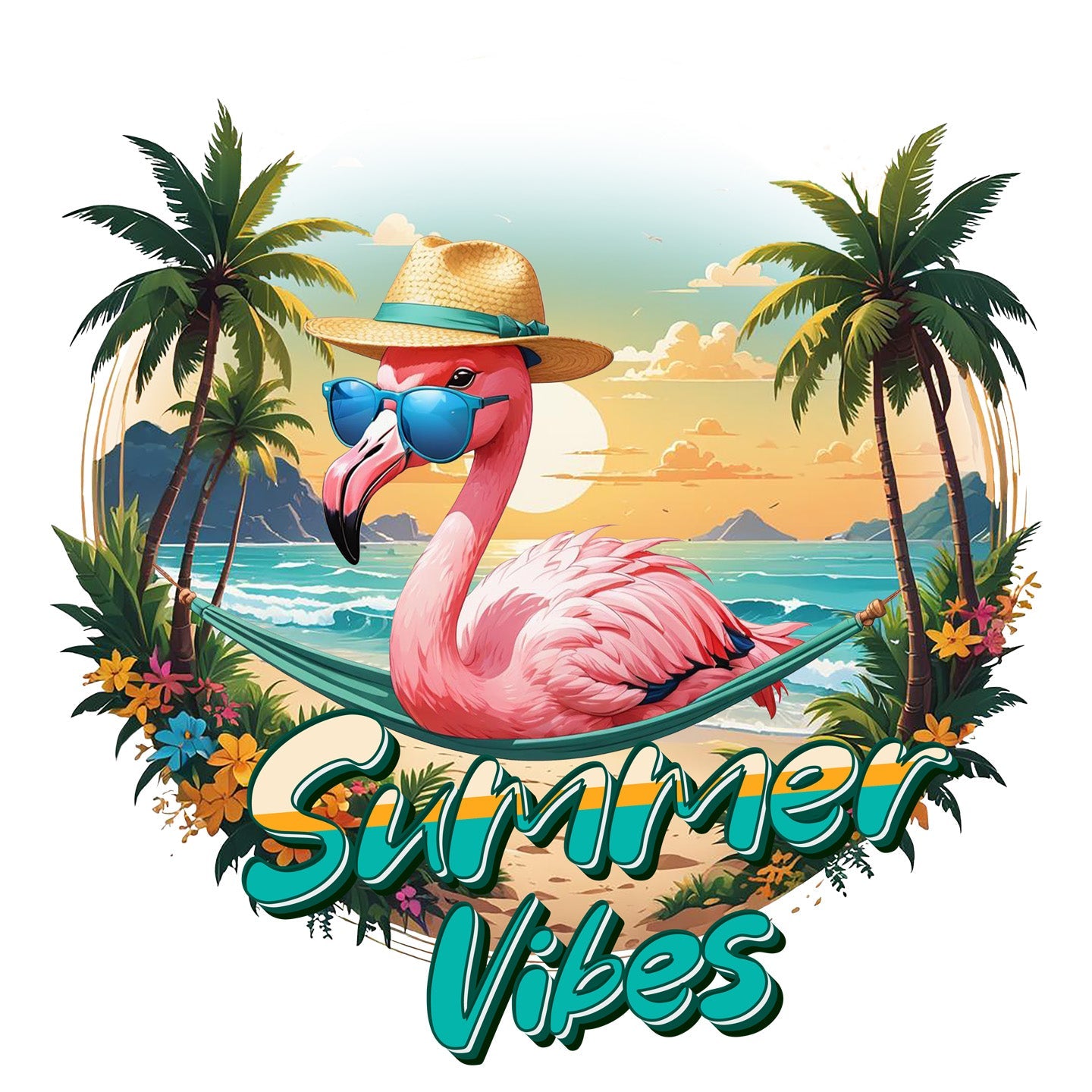 Summer Vibes Flamingo - Women's Tri-Blend T-Shirt - Graphic