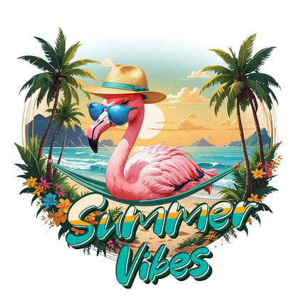 Summer Vibes Flamingo - Women's Tri-Blend T-Shirt - Graphic