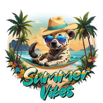 Summer Vibes Hyena - Women's Tri-Blend T-Shirt - Graphic