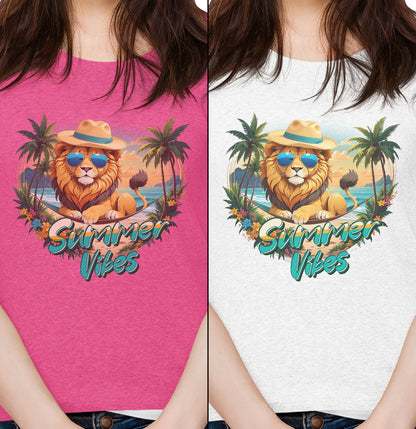 Summer Vibes LIon - Women's Tri-Blend T-Shirt