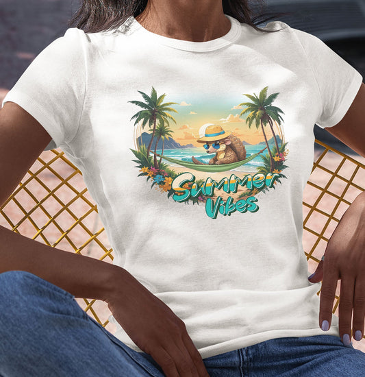 Summer Vibes Pangolin - Women's Tri-Blend T-Shirt - Main