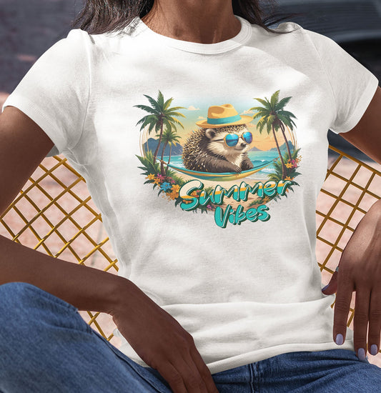 Summer Vibes Porcupine - Women's Tri-Blend T-Shirt - Main