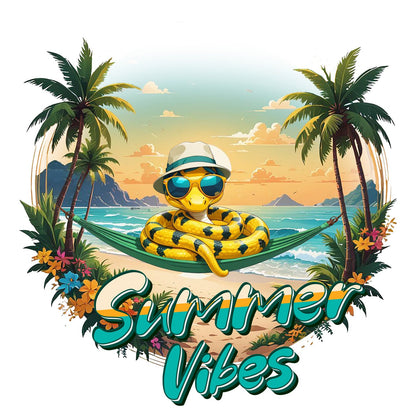 Summer Vibes Python - Women's Tri-Blend T-Shirt - Graphic