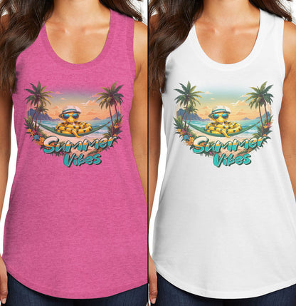 Summer Vibes Python - Women's Tri-Blend Racerback Tank
