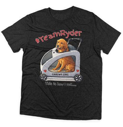Team Ryder In Cart - Adult Tri-Blend T-Shirt - Black - Large - Specs