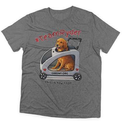 Team Ryder In Cart - Adult Tri-Blend T-Shirt - Black - X-Large - Sizes