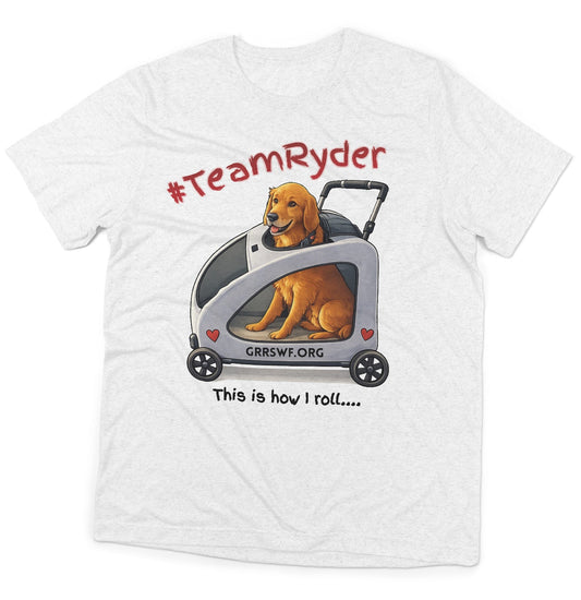 Team Ryder In Cart - Adult Tri-Blend T-Shirt - Black - 3X-Large - White