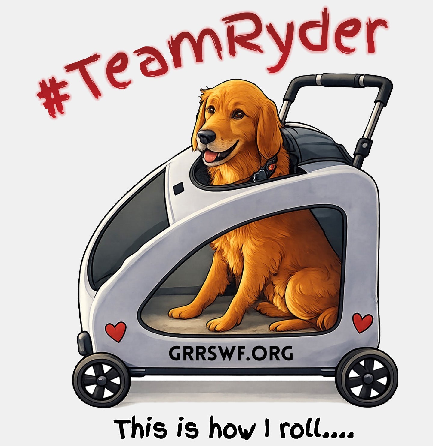 Team Ryder In Cart - Adult Tri-Blend T-Shirt - Black - Medium - Graphic