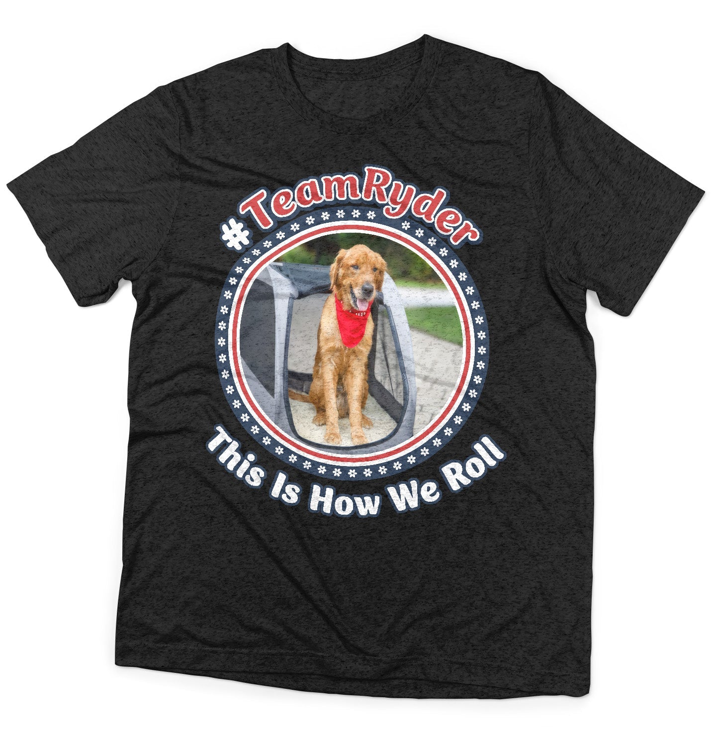 Team Ryder How We Roll - Adult Tri-Blend T-Shirt - Black - Large - Specs