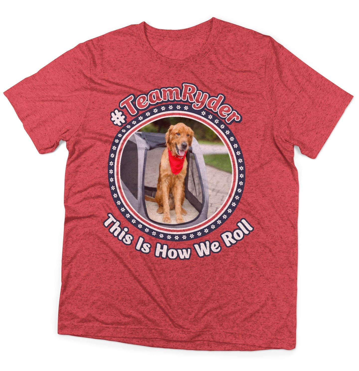 Team Ryder How We Roll - Adult Tri-Blend T-Shirt - Grey - Small - Red