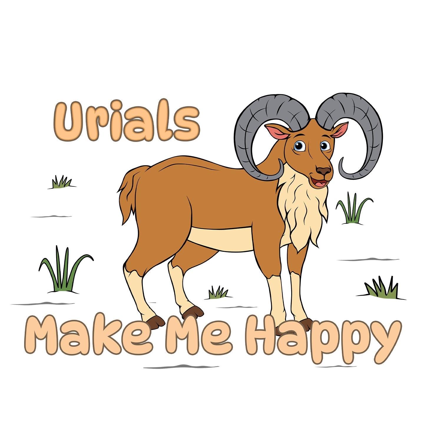 Urial Toon Make Me Happy - Adult Unisex T-Shirt - Graphic