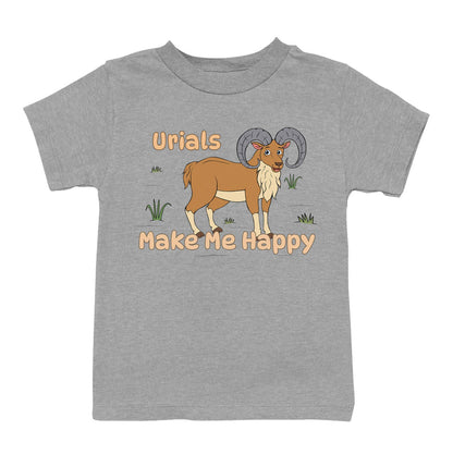 Urial Toon Make Me Happy - Toddler Unisex T-Shirt - Grey