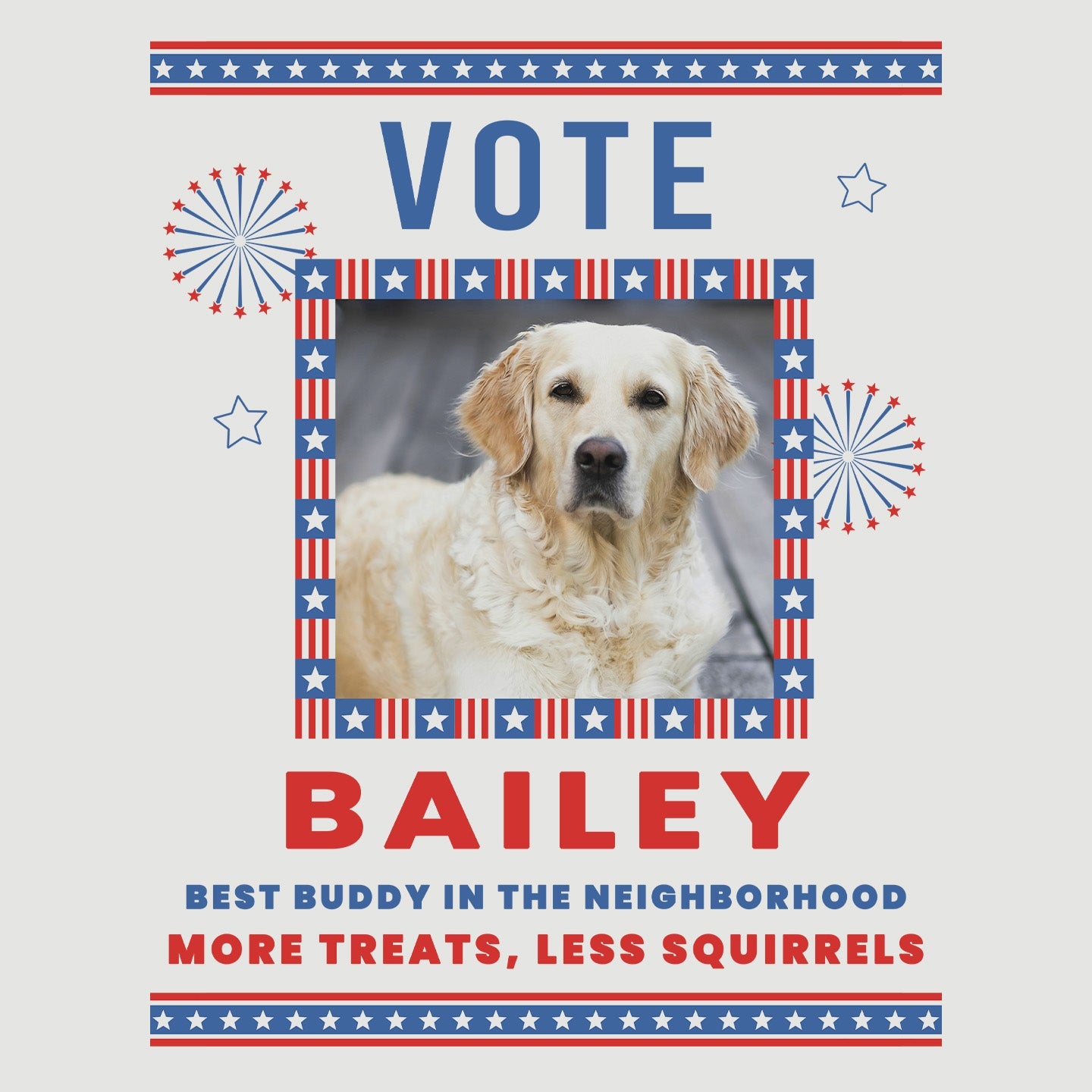 Vote for My Pet - Personalized Custom Garden Flag - Graphic