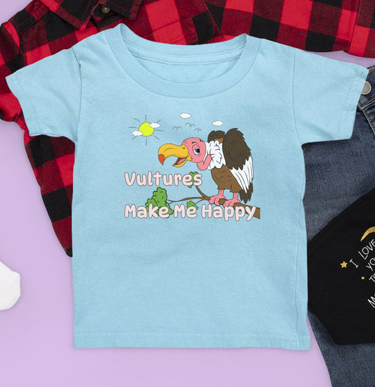 Vulture Toon Make Me Happy - Kids' Unisex T-Shirt - Main
