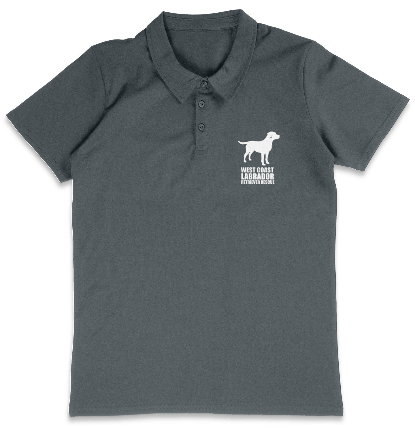 WCLRR Impact LC Logo - Adult Micro-Mesh Polo - Light Blue - Small - Charcoal