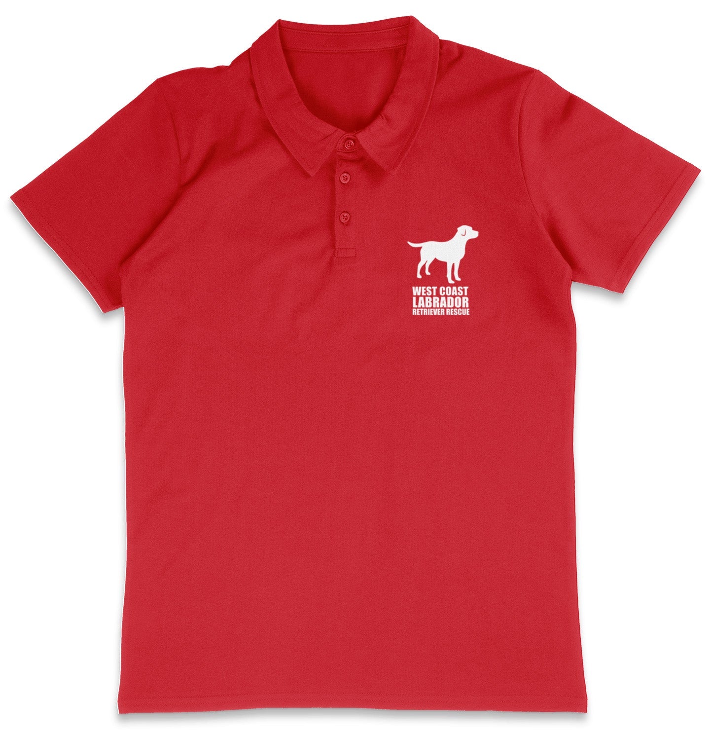 WCLRR Impact LC Logo - Adult Micro-Mesh Polo - Light Blue - Large - Red
